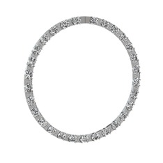 Vanea Kolye - Beyaz zirkon ve pırlanta 925 ayar gümüş kolye (4.2 karat) #1orez7c