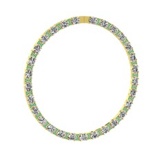 Vanea Kolye - Swarovski ve kök zümrüt 14 ayar altın kolye #1ozurmi