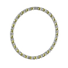Vanea Kolye - Peridot ve swarovski 14 ayar beyaz altın kolye #1qgv4p8