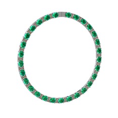 Vanea Kolye - Yeşil kuvars ve dumanlı kuvars 18 ayar beyaz altın kolye #1qil74c