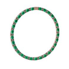 Vanea Kolye - Yeşil kuvars ve siyah zirkon 18 ayar rose altın kolye #1s4zuly