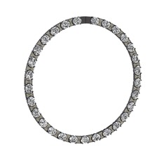 Vanea Kolye - Swarovski ve peridot 925 ayar siyah rodyum kaplama gümüş kolye #1udrmq0