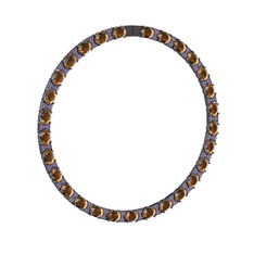 Vanea Kolye - Dumanlı kuvars ve ametist 925 ayar siyah rodyum kaplama gümüş kolye #1x46ugc