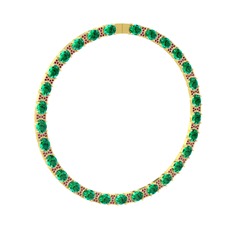 Vanea Kolye - Yeşil kuvars ve rodolit garnet 14 ayar altın kolye #5stxm3