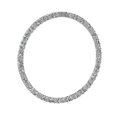 Vanea Kolye - Swarovski 18 ayar beyaz altın kolye #8au48m