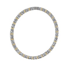 Swarovski ve sitrin 925 ayar gümüş kolye
