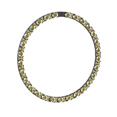 Vanea Kolye - Peridot ve sitrin 925 ayar siyah rodyum kaplama gümüş kolye #c5m84y