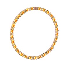 Vanea Kolye - Sitrin 925 ayar rose altın kaplama gümüş kolye #dz7gmg