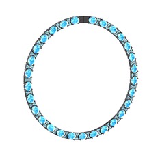 Vanea Kolye - Akuamarin 925 ayar siyah rodyum kaplama gümüş kolye #e1eluh