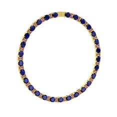 Lab safir ve rodolit garnet 14 ayar altın kolye