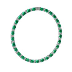 Vanea Kolye - Yeşil kuvars ve swarovski 925 ayar gümüş kolye #f6ki9f