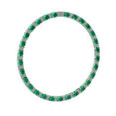 Vanea Kolye - Yeşil kuvars ve peridot 8 ayar beyaz altın kolye #izm8xi