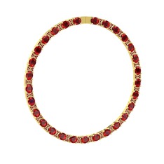 Garnet 8 ayar altın kolye