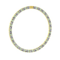 Vanea Kolye - Swarovski ve akuamarin 14 ayar altın kolye #o7sks9