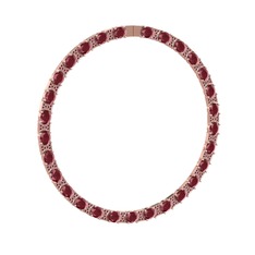 Vanea Kolye - Kök yakut 18 ayar rose altın kolye #q6yky1