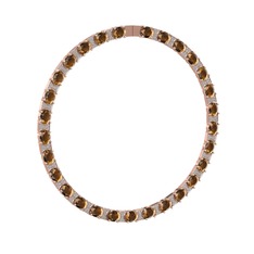 Vanea Kolye - Dumanlı kuvars ve swarovski 8 ayar rose altın kolye #rg70pi