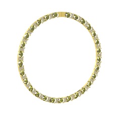 Vanea Kolye - Peridot ve swarovski 925 ayar altın kaplama gümüş kolye #t04m70