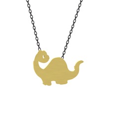 925 ayar altın kaplama gümüş kolye (40 cm gümüş rolo zincir)