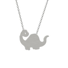 18 ayar beyaz altın kolye (40 cm beyaz altın rolo zincir)