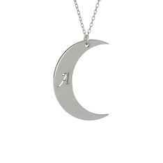 925 ayar gümüş kolye (40 cm beyaz altın rolo zincir)