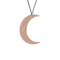 925 ayar rose altın kaplama gümüş kolye (40 cm gümüş rolo zincir)