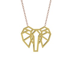 18 ayar altın kolye (50 cm rose altın rolo zincir)