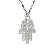Fatma Ana Eli Kolye - 925 ayar gümüş kolye (50 cm gümüş rolo zincir) #1le3seb