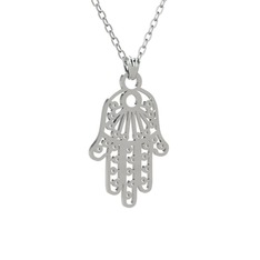 Fatma Ana Eli Kolye - 925 ayar gümüş kolye (50 cm gümüş rolo zincir) #od6ptl