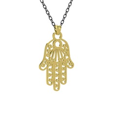 18 ayar altın kolye (50 cm gümüş rolo zincir)