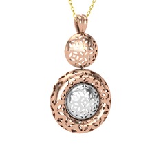 18 ayar rose altın kolye (40 cm altın rolo zincir)
