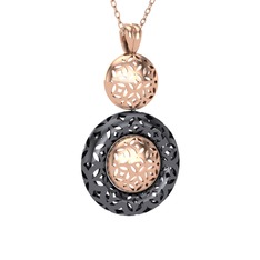 8 ayar rose altın kolye (40 cm rose altın rolo zincir)