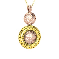 8 ayar rose altın kolye (40 cm altın rolo zincir)