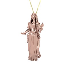 Demeter Kolye - 18 ayar rose altın kolye (40 cm gümüş rolo zincir) #1q90n8h