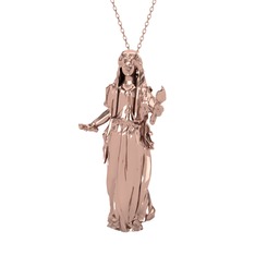 Demeter Kolye - 8 ayar rose altın kolye (40 cm rose altın rolo zincir) #jl1pks