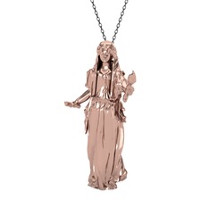 Demeter Kolye - 8 ayar rose altın kolye (40 cm gümüş rolo zincir) #of2se8