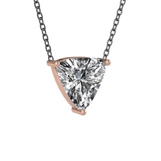 Swarovski 925 ayar rose altın kaplama gümüş kolye (40 cm gümüş rolo zincir)