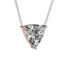 Maura Kolye - Swarovski 8 ayar rose altın kolye (40 cm beyaz altın rolo zincir) #j5jg6t