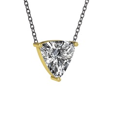 Maura Kolye - Swarovski 925 ayar altın kaplama gümüş kolye (40 cm gümüş rolo zincir) #p4ju7m