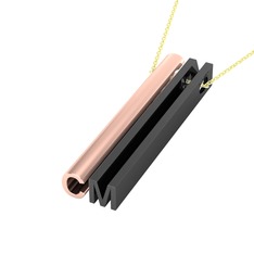 14 ayar rose altın kolye (40 cm altın rolo zincir)
