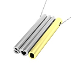 925 ayar gümüş kolye (40 cm beyaz altın rolo zincir)