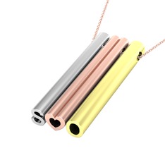 Gizli Harf Kolye (Üç Karakter) - 925 ayar gümüş kolye (40 cm gümüş rolo zincir) #19cdvbl