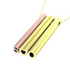 14 ayar rose altın kolye (40 cm altın rolo zincir)