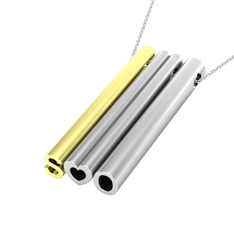 925 ayar altın kaplama gümüş kolye (40 cm gümüş rolo zincir)