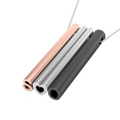 925 ayar rose altın kaplama gümüş kolye (40 cm gümüş rolo zincir)