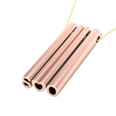 18 ayar rose altın kolye (40 cm altın rolo zincir)