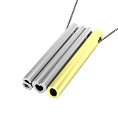 8 ayar beyaz altın kolye (40 cm gümüş rolo zincir)