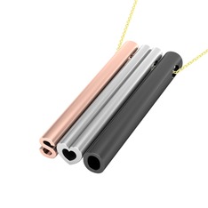Gizli Harf Kolye (Üç Karakter) - 14 ayar rose altın kolye (40 cm altın rolo zincir) #fuwzi9