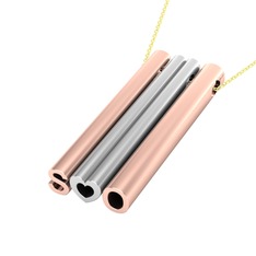 8 ayar rose altın kolye (40 cm altın rolo zincir)