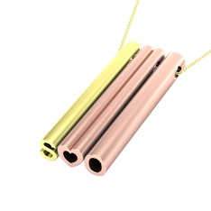 925 ayar altın kaplama gümüş kolye (40 cm altın rolo zincir)