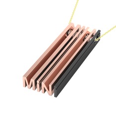 14 ayar rose altın kolye (40 cm altın rolo zincir)